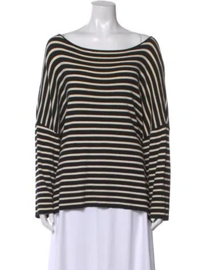 Pre-owned Weekend Max Mara Striped Bateau Neckline Sweater