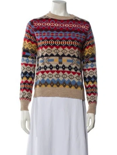 Pre-owned Weekend Max Mara Striped Bateau Neckline Sweater In Multi