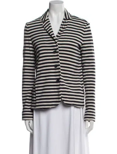 Pre-owned Weekend Max Mara Striped Blazer In Blue