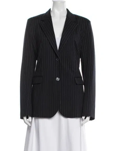 Pre-owned Weekend Max Mara Striped Blazer In Blue