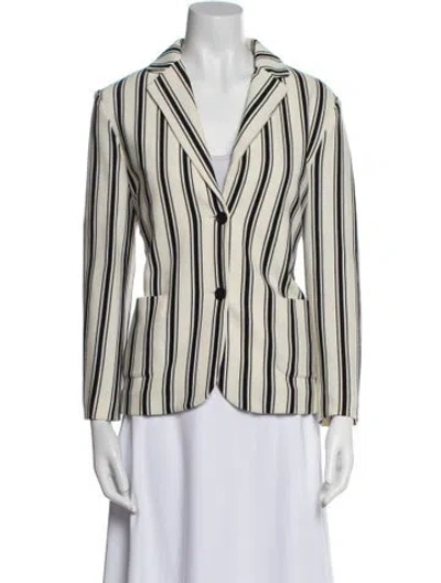 Pre-owned Weekend Max Mara Striped Blazer In Neutral