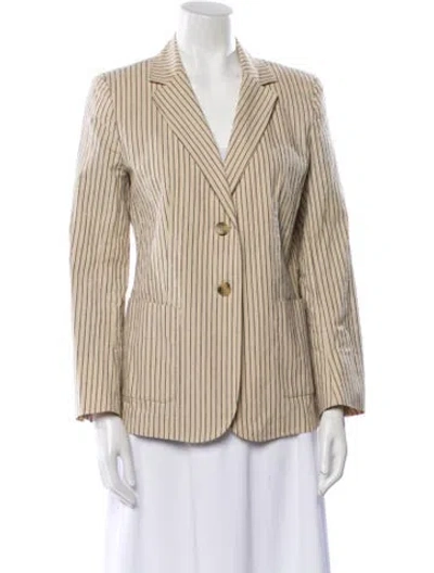Pre-owned Weekend Max Mara Striped Blazer In Neutral