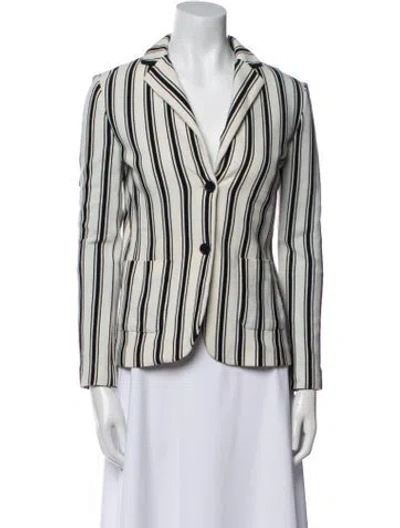 Pre-owned Weekend Max Mara Striped Blazer In Neutral