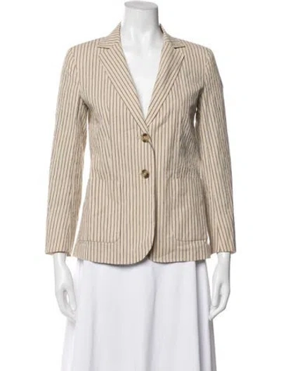 Pre-owned Weekend Max Mara Striped Blazer In Neutral