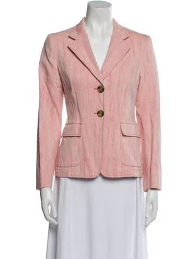 Pre-owned Weekend Max Mara Striped Blazer In Pink