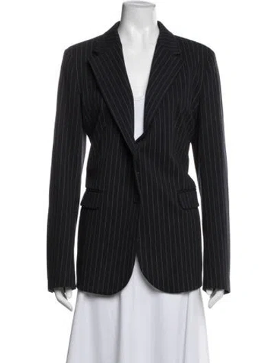 Pre-owned Weekend Max Mara Striped Blazer W/ Tags In Black