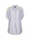 Weekend Max Mara Striped Blouse In White