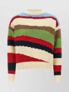 Weekend Max Mara Striped Crew Neck Knit Sweater In Multi