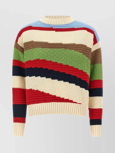 WEEKEND MAX MARA STRIPED CREW NECK KNIT SWEATER