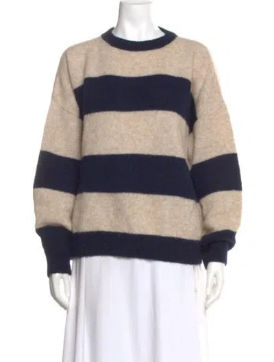 Pre-owned Weekend Max Mara Striped Crew Neck Sweater