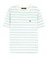 Weekend Max Mara Striped Crewneck T-shirt In White