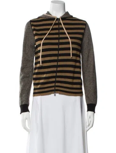 Pre-owned Weekend Max Mara Striped Evening Jacket In Brown