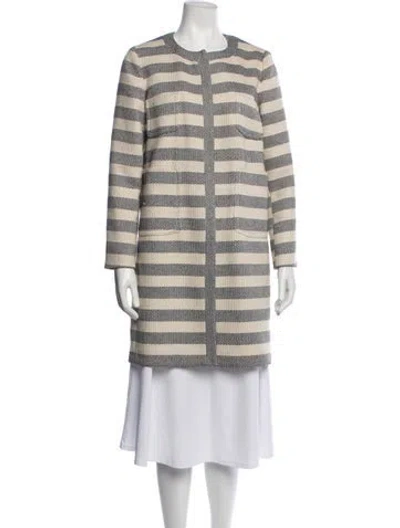 Pre-owned Weekend Max Mara Striped Jacket In Neutrals