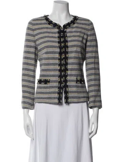 Pre-owned Weekend Max Mara Striped Jacket W/ Tags In Blue
