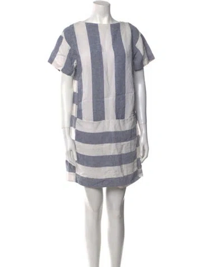 Pre-owned Weekend Max Mara Striped Knee-length Dress In Multi