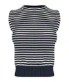 Weekend Max Mara Cotton-blend Stripe Sweater Vest In Multi