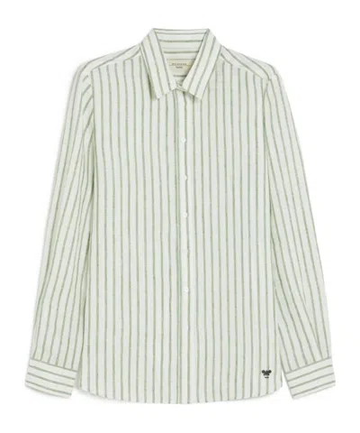 Weekend Max Mara Striped Linen Shirt In White