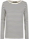 Weekend Max Mara Womens Navy Erasmo Striped Cotton T-shirt In Black