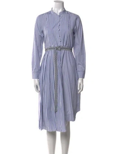 Pre-owned Weekend Max Mara Striped Midi Length Dress In Multi