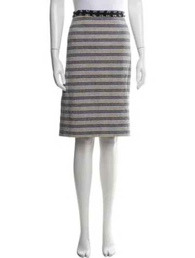 Pre-owned Weekend Max Mara Striped Midi Length Skirt In Multi