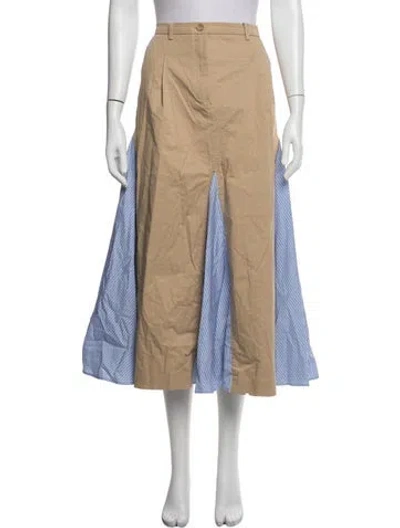 Pre-owned Weekend Max Mara Striped Midi Length Skirt W/ Tags In Neutrals