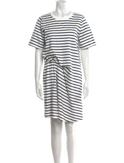 Pre-owned Weekend Max Mara Striped Mini Dress W/ Tags In White