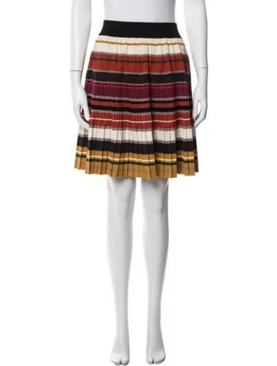 Pre-owned Weekend Max Mara Striped Mini Skirt In Black/brown