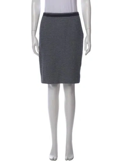Pre-owned Weekend Max Mara Striped Mini Skirt In Blue