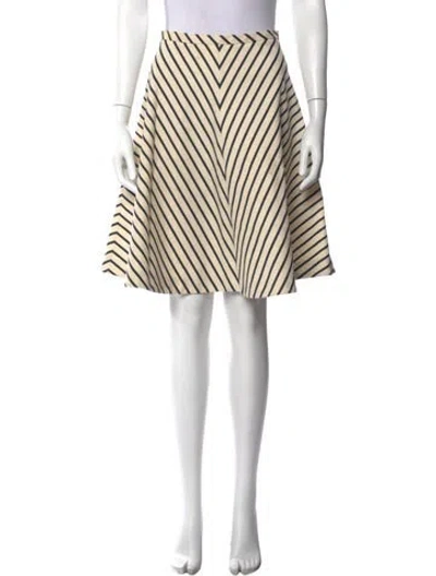 Pre-owned Weekend Max Mara Striped Mini Skirt In Neutral