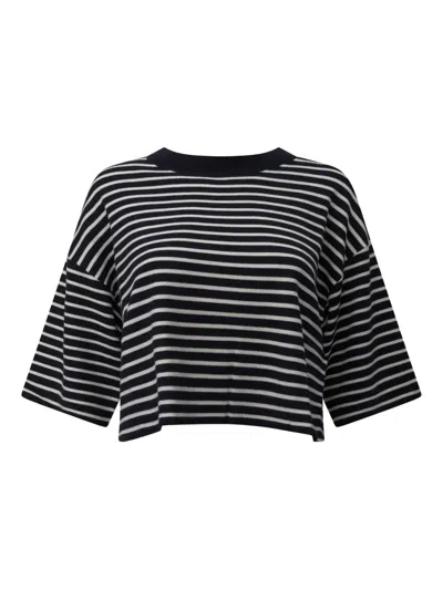 WEEKEND MAX MARA STRIPED-PATTERN CROP T-SHIRT
