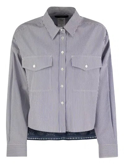 Weekend Max Mara Striped-pattern Shirt In Blue