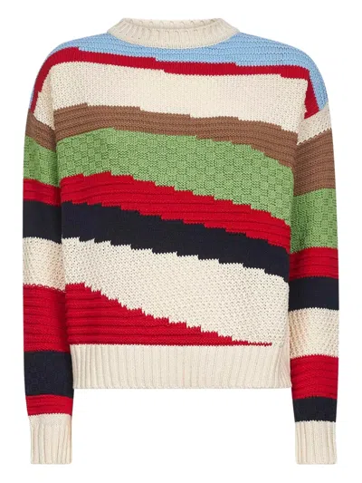 Weekend Max Mara Striped-pattern Sweater In Red