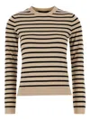 Weekend Max Mara Striped-pattern Sweater In Neutral