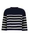 Weekend Max Mara Pinide Navy Blue Cropped Pullover In Blue