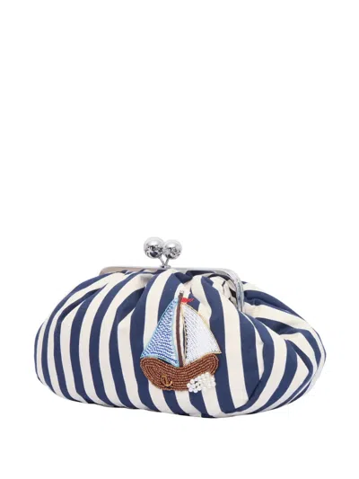 Weekend Max Mara Striped Sailboat-embellished Shoulder Bag In Multi