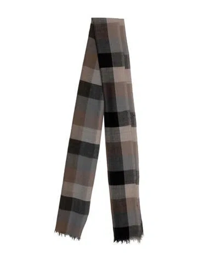 Pre-owned Weekend Max Mara Striped Scarf In Grey
