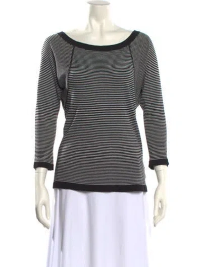 Pre-owned Weekend Max Mara Striped Scoop Neck Sweater In Multi