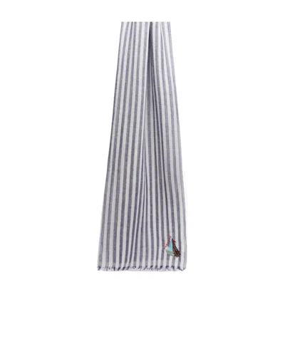 Weekend Max Mara Striped Shawl In Gray