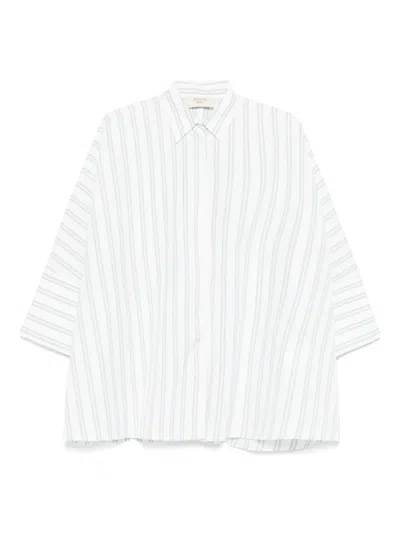 Weekend Max Mara Gestreiftes Hemd In White