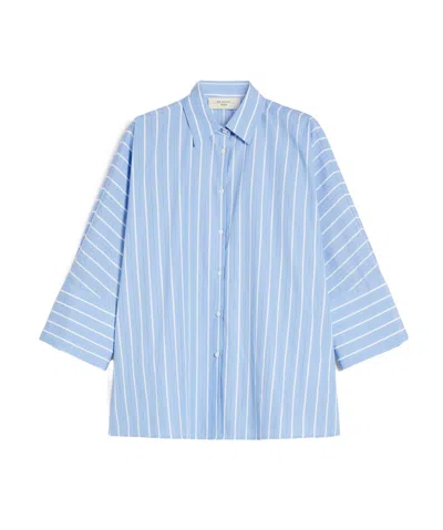 Weekend Max Mara Striped Shirt In Blue