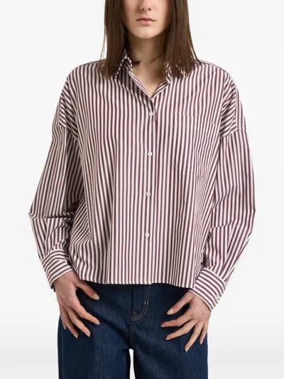 Weekend Max Mara Striped Shirt In Purple