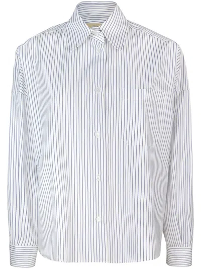 Weekend Max Mara Striped Shirt In White