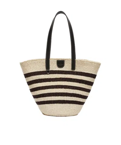 Weekend Max Mara Striped Shoulder Bag In Multi