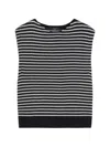 Weekend Max Mara Cotton-blend Stripe Sweater Vest In Blue