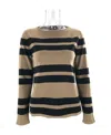 Weekend Max Mara Striped Sweater In Black