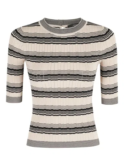 Weekend Max Mara Striped T-shirt In Neutral