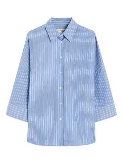 WEEKEND MAX MARA STRIPED THREE-QUARTER SLEEVE SHIRT
