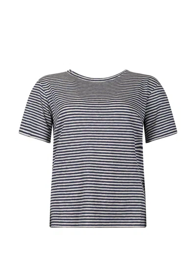 Weekend Max Mara Striped T-shirt In Blue