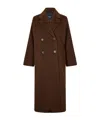 Weekend Max Mara Structured Long Coat In Brown