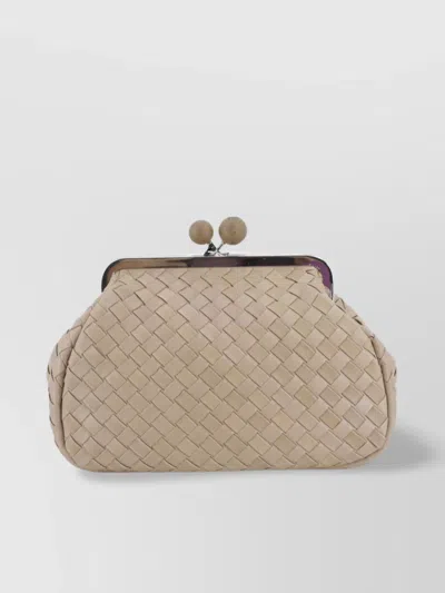 Weekend Max Mara Structured Woven Metal Frame Clutch Bags